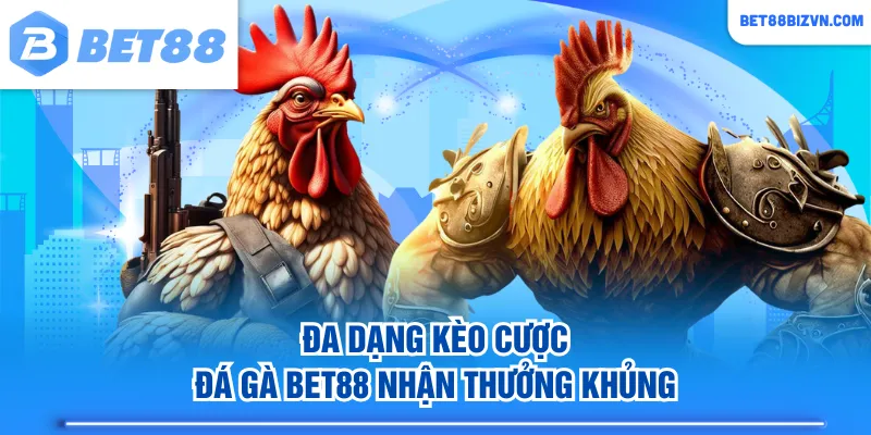 Đa dạng kèo cược Đá Gà BET88 nhận thưởng khủng
