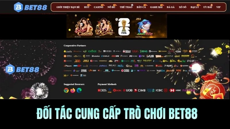 Đối tác cung cấp trò chơi Bet88 uy tín